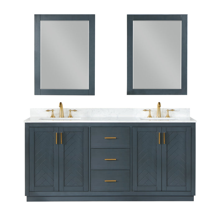 Gazsi 72" Double Bathroom Vanity Set