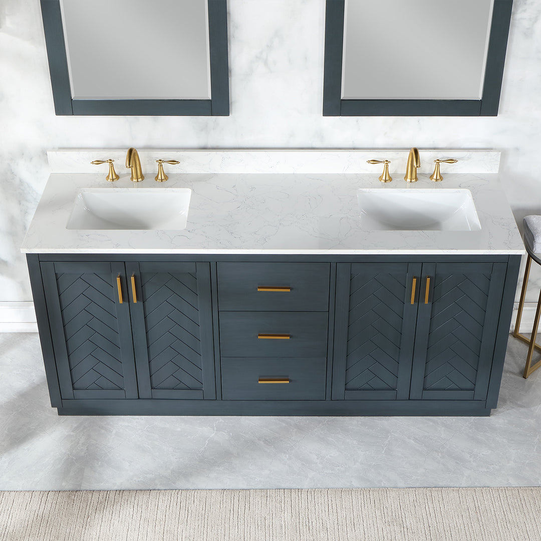 Gazsi 72" Double Bathroom Vanity Set