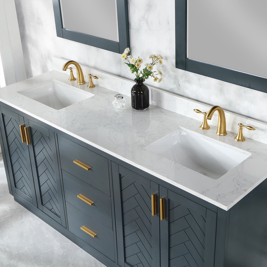 Gazsi 72" Double Bathroom Vanity Set