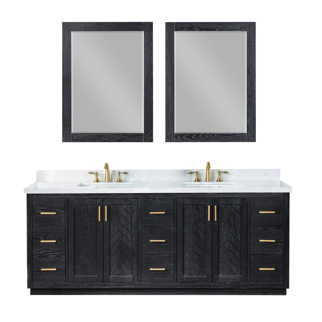Gazsi 84" Double Bathroom Vanity Set