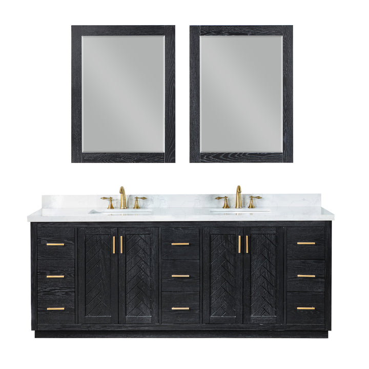 Gazsi 84" Double Bathroom Vanity Set