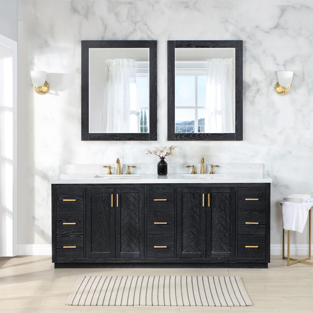 Gazsi 84" Double Bathroom Vanity Set