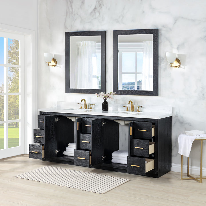 Gazsi 84" Double Bathroom Vanity Set