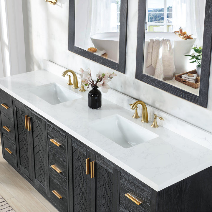 Gazsi 84" Double Bathroom Vanity Set