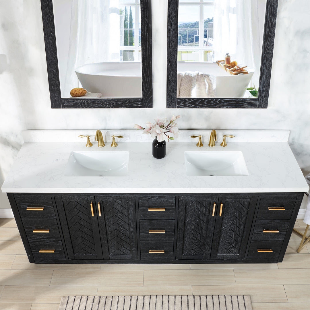 Gazsi 84" Double Bathroom Vanity Set