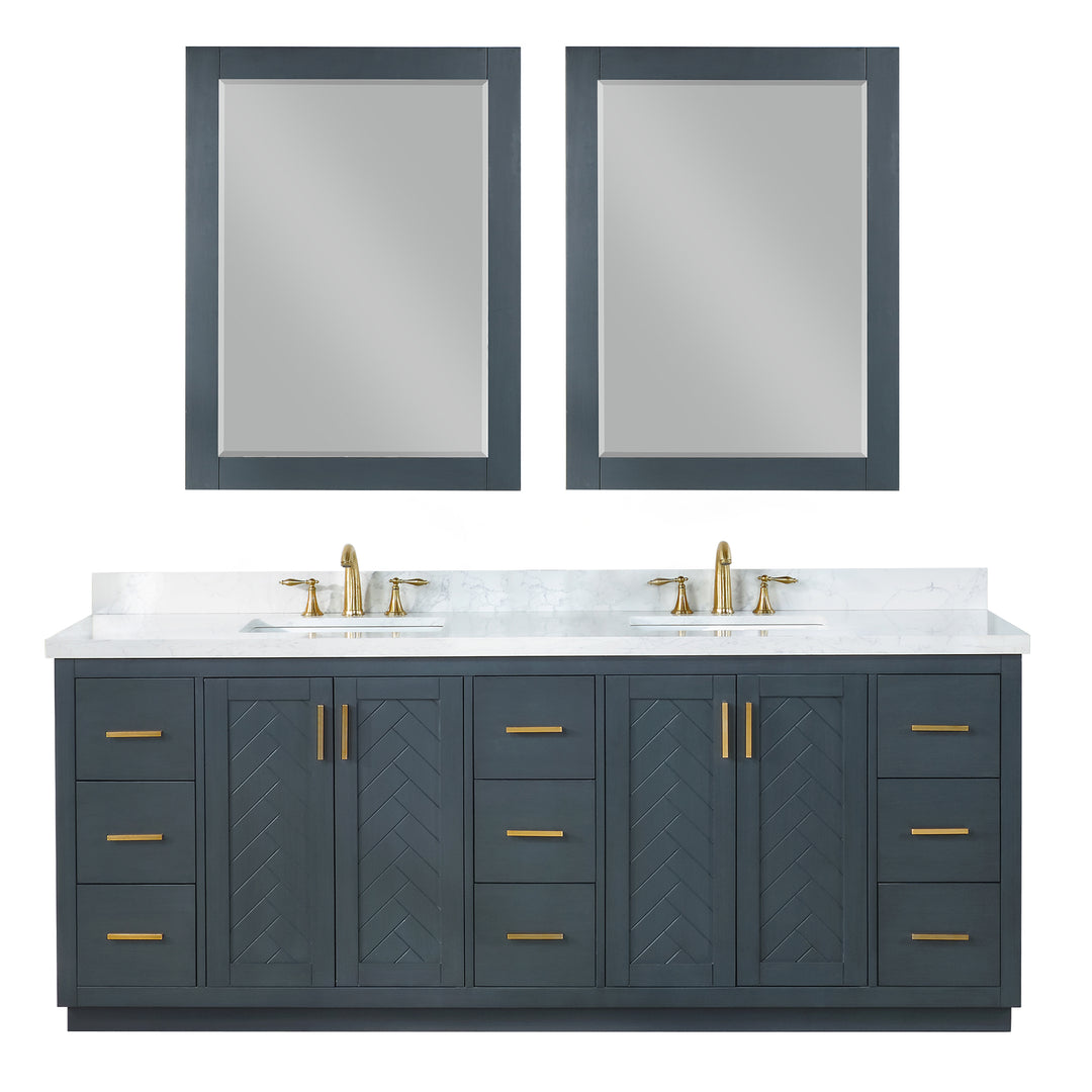 Gazsi 84" Double Bathroom Vanity Set