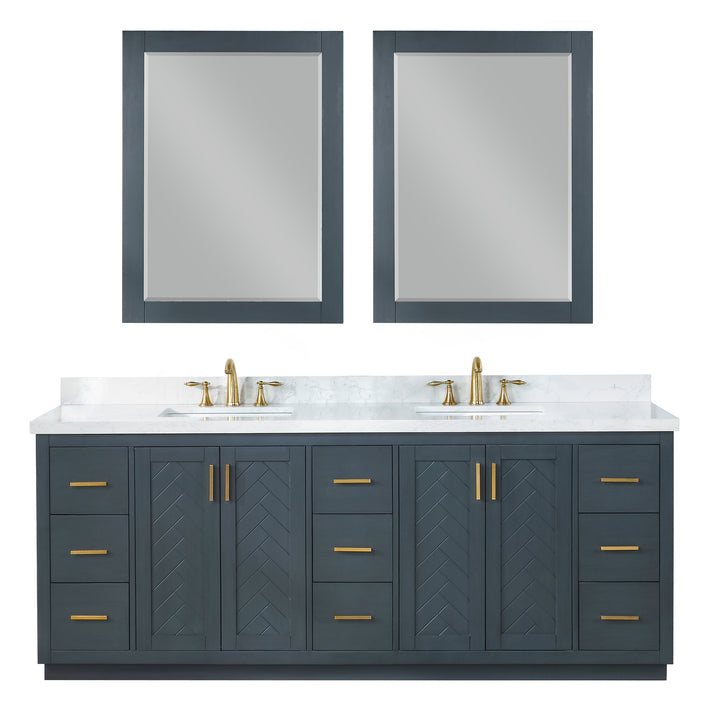 Gazsi 84" Double Bathroom Vanity Set