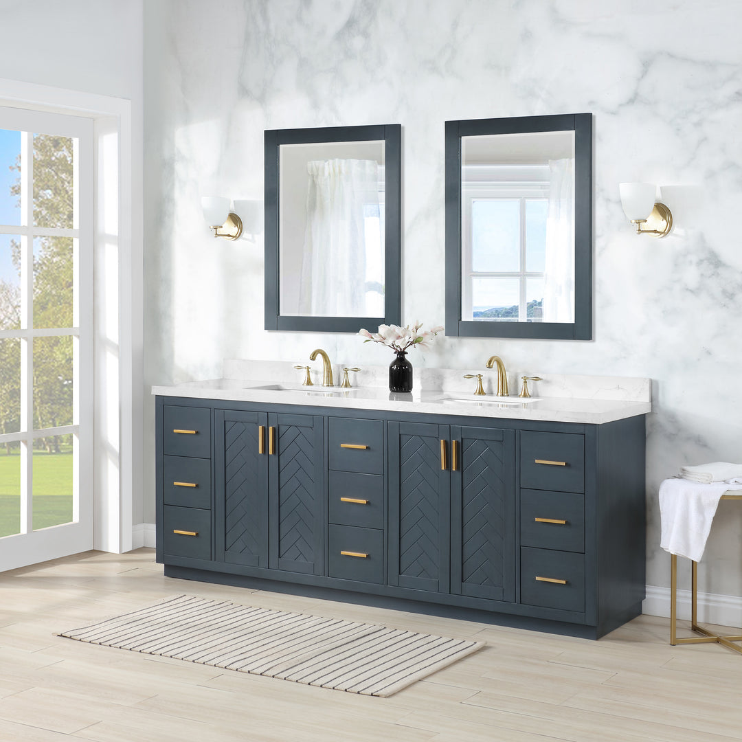 Gazsi 84" Double Bathroom Vanity Set