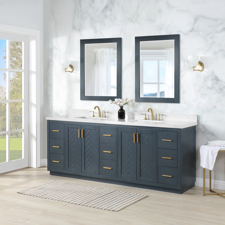 Gazsi 84" Double Bathroom Vanity Set