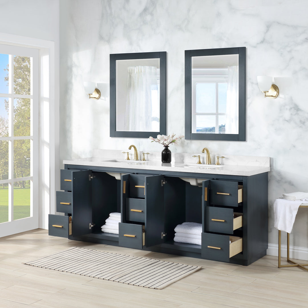 Gazsi 84" Double Bathroom Vanity Set