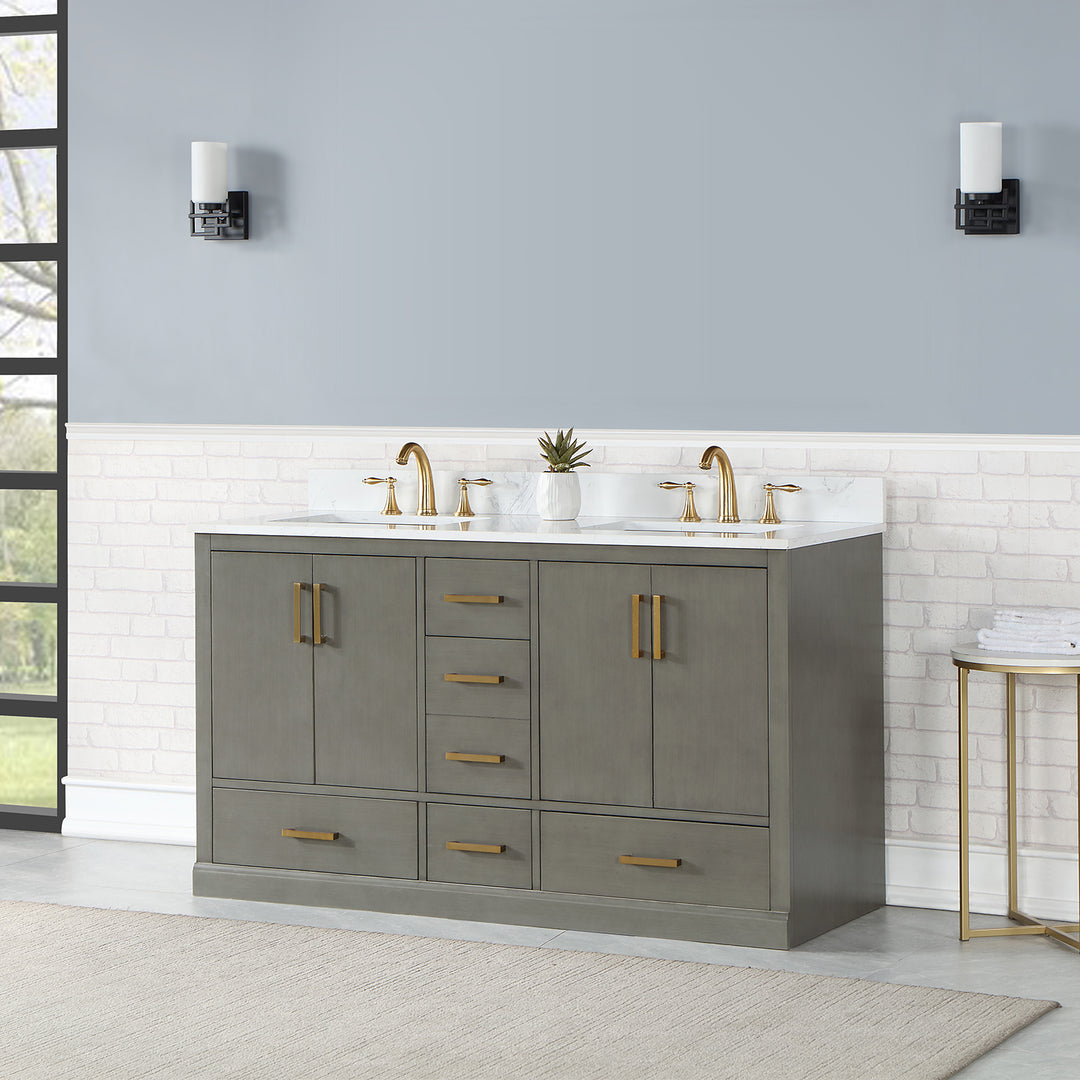 Monna 60" Double Bathroom Vanity Set