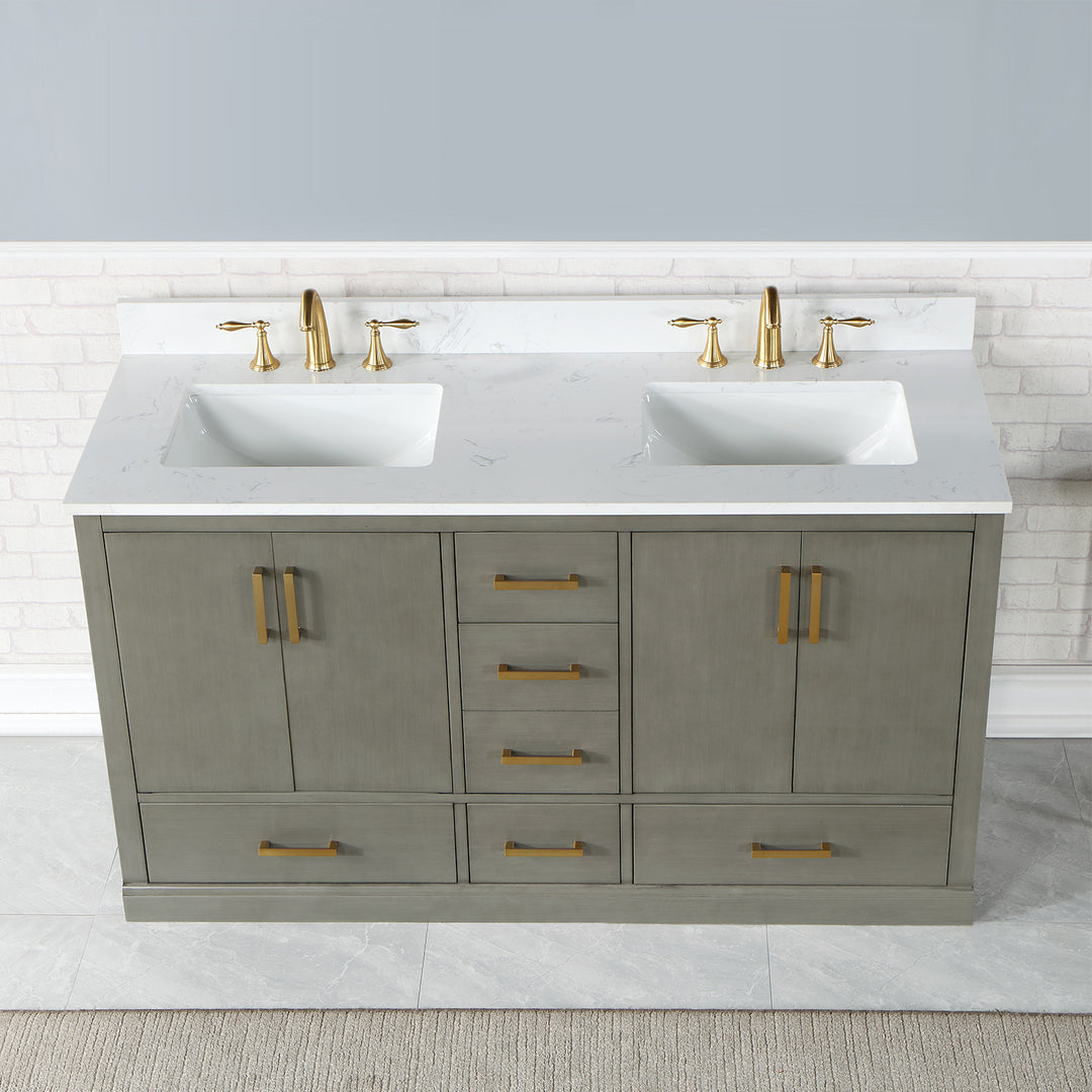 Monna 60" Double Bathroom Vanity Set