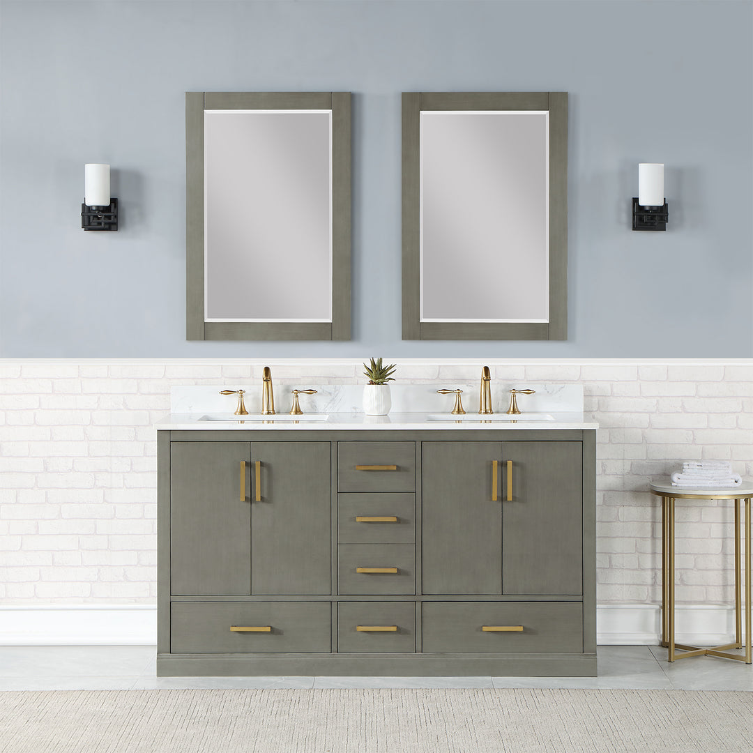 Monna 60" Double Bathroom Vanity Set