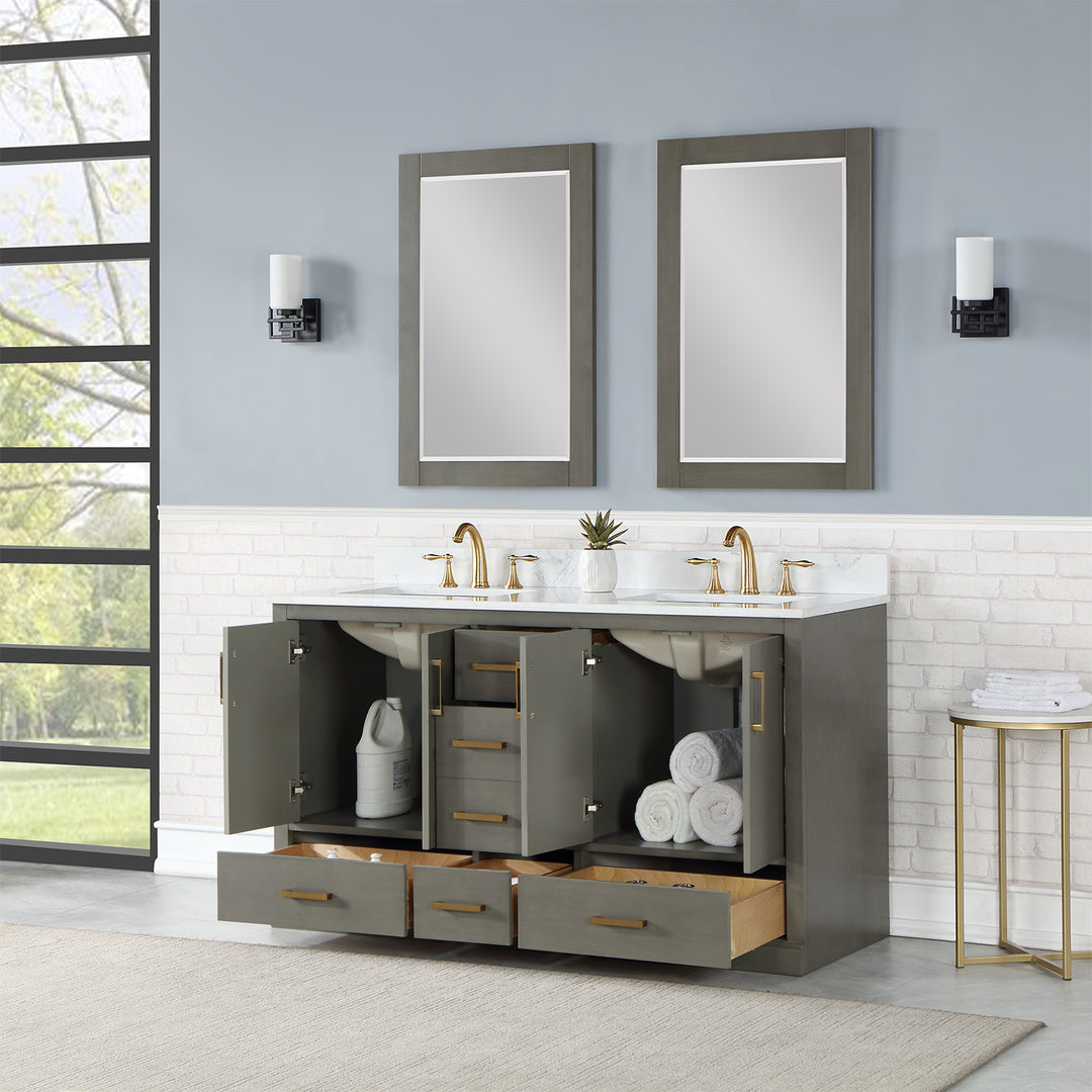 Monna 60" Double Bathroom Vanity Set