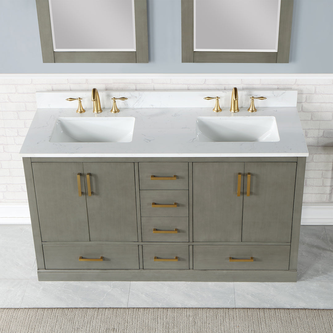 Monna 60" Double Bathroom Vanity Set