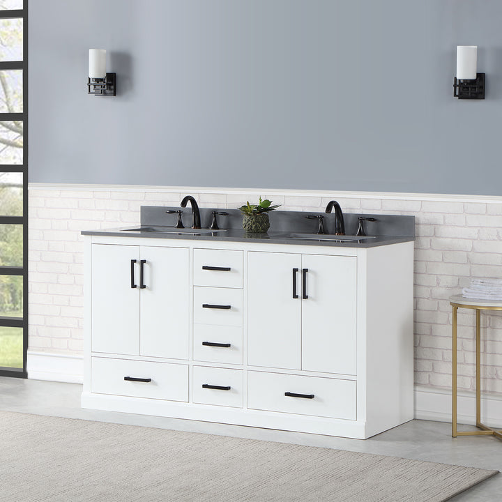 Monna 60" Double Bathroom Vanity Set