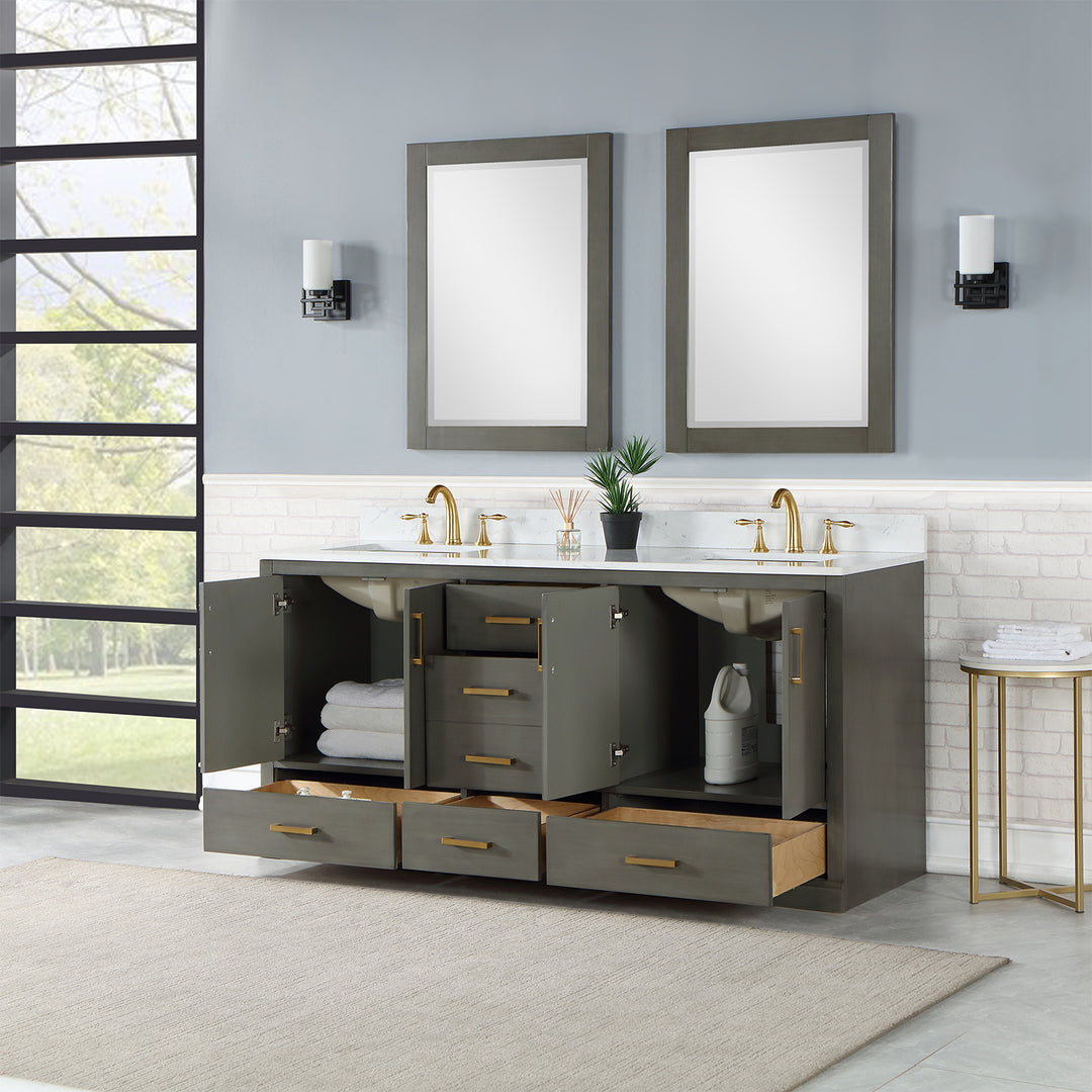 Monna 72" Double Bathroom Vanity Set