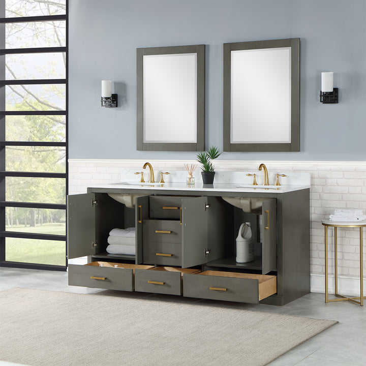 Monna 72" Double Bathroom Vanity Set