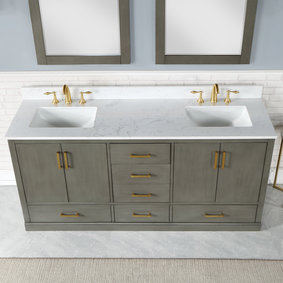 Monna 72" Double Bathroom Vanity Set