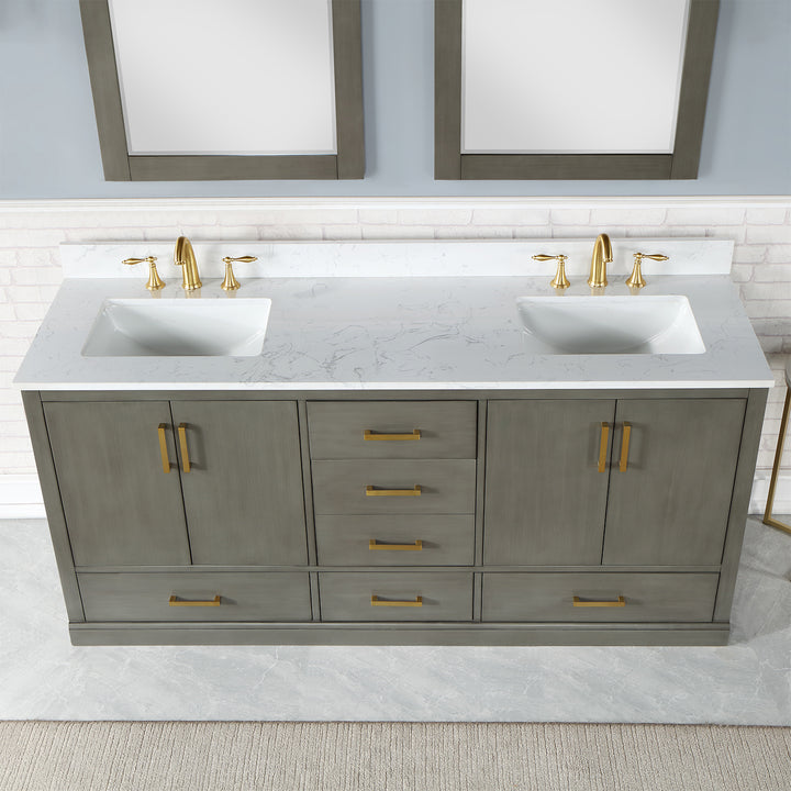 Monna 72" Double Bathroom Vanity Set