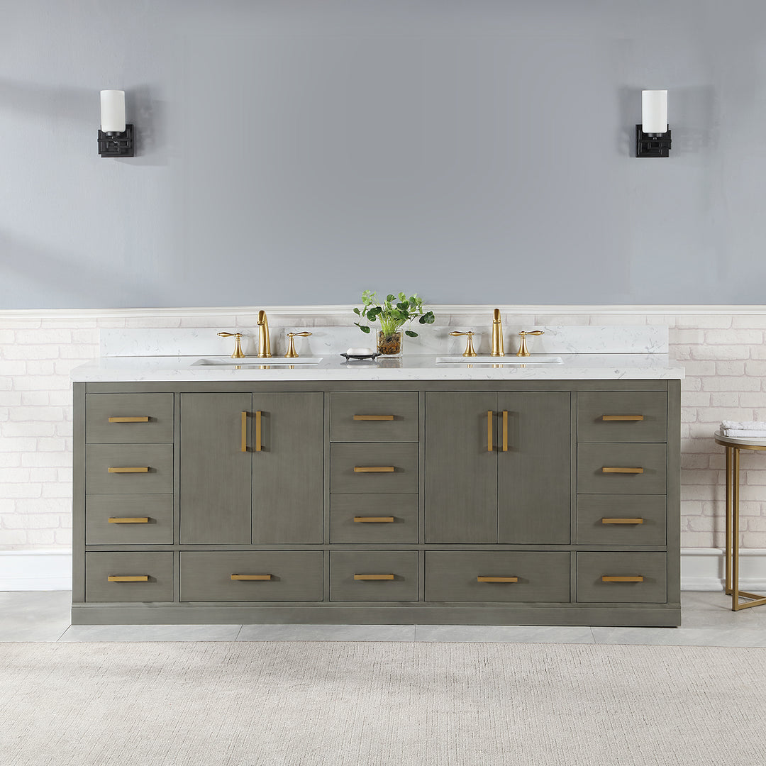 Monna 84" Double Bathroom Vanity Set