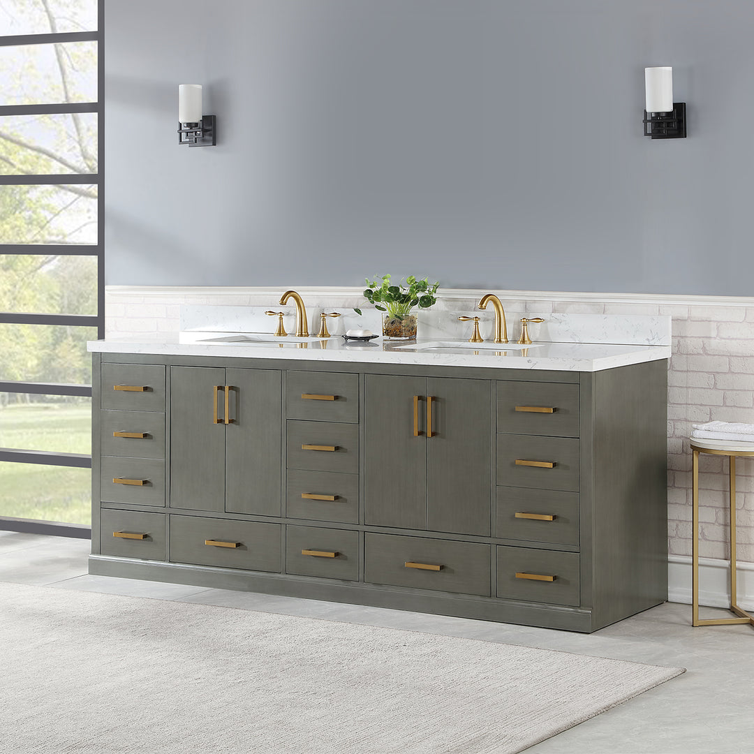 Monna 84" Double Bathroom Vanity Set