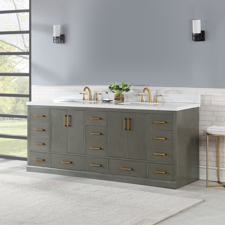 Monna 84" Double Bathroom Vanity Set