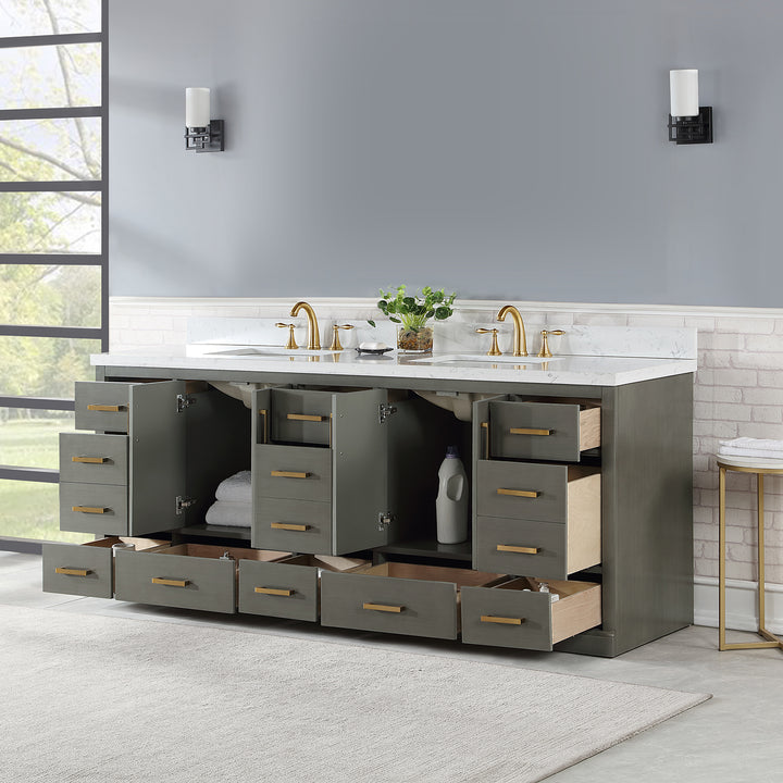 Monna 84" Double Bathroom Vanity Set