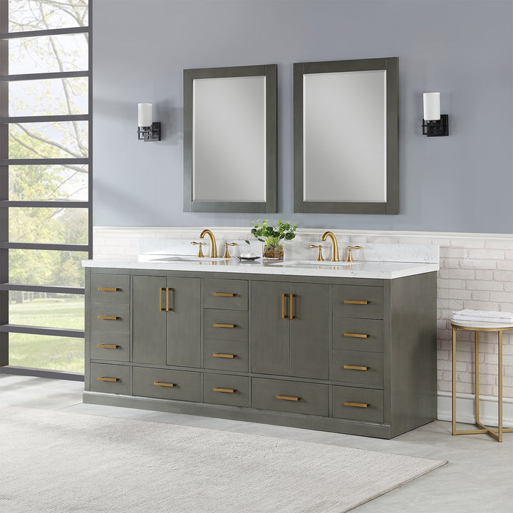 Monna 84" Double Bathroom Vanity Set
