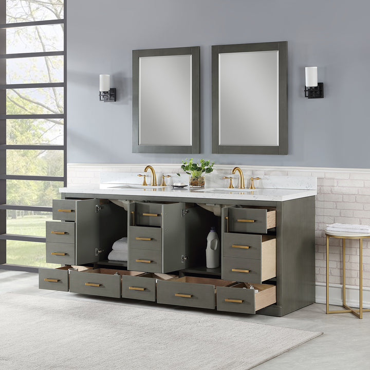 Monna 84" Double Bathroom Vanity Set