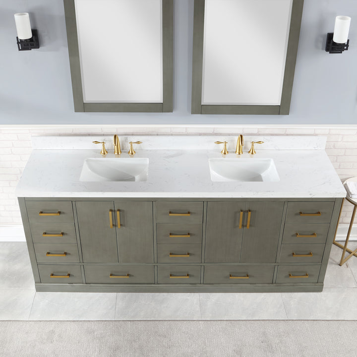 Monna 84" Double Bathroom Vanity Set