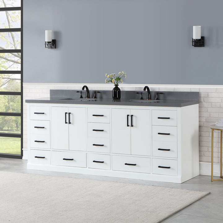 Monna 84" Double Bathroom Vanity Set