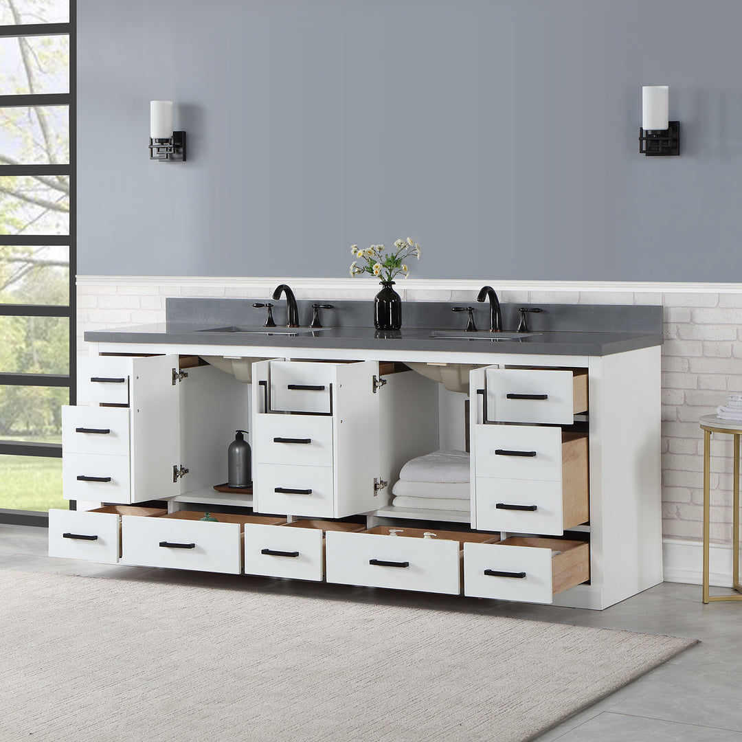 Monna 84" Double Bathroom Vanity Set