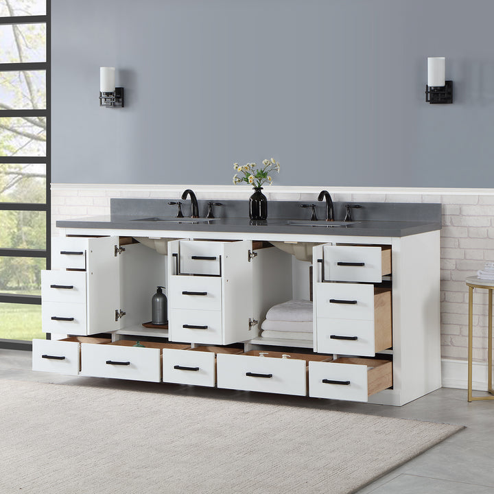 Monna 84" Double Bathroom Vanity Set