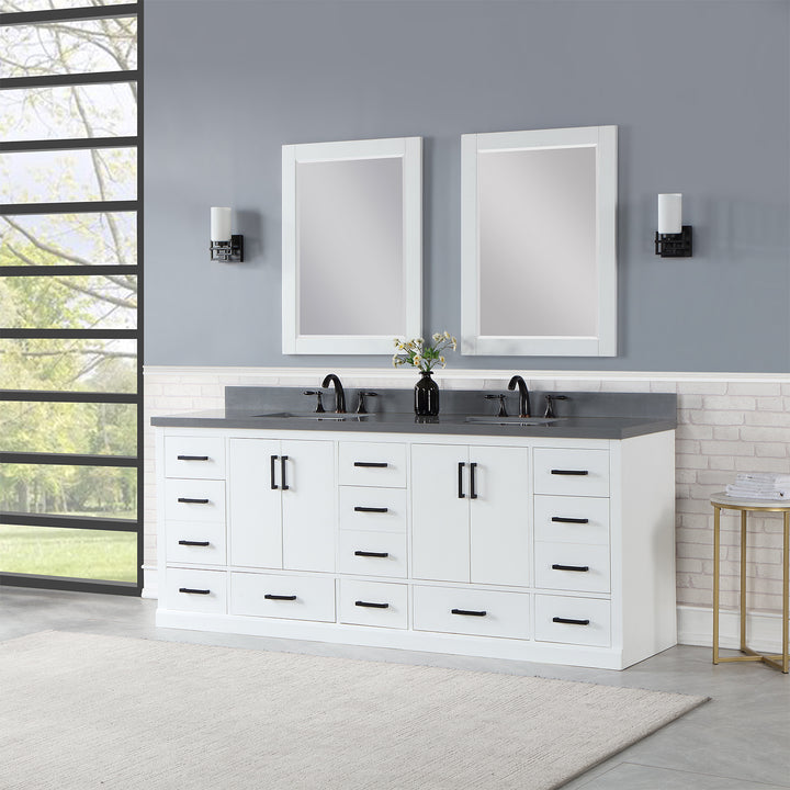 Monna 84" Double Bathroom Vanity Set