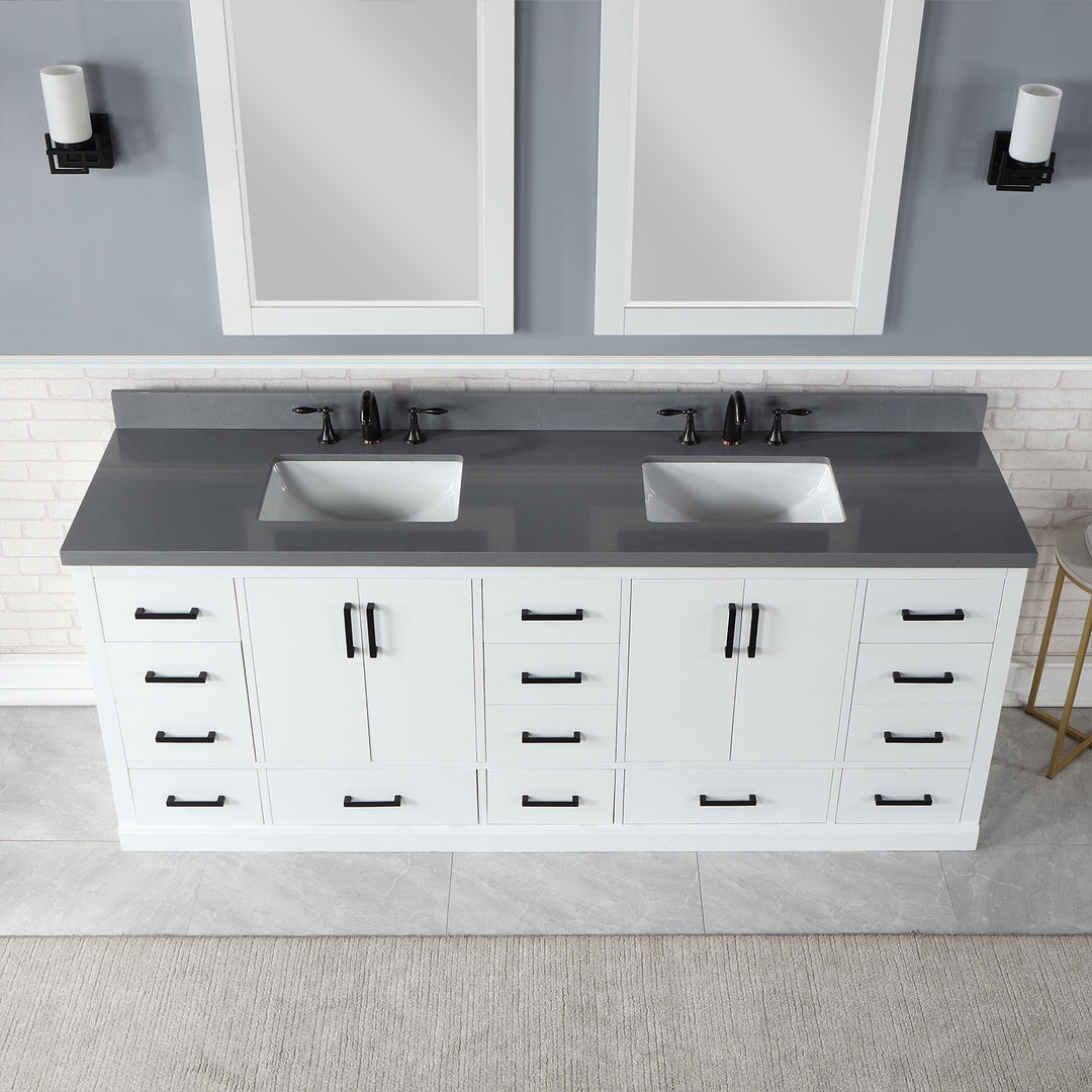 Monna 84" Double Bathroom Vanity Set