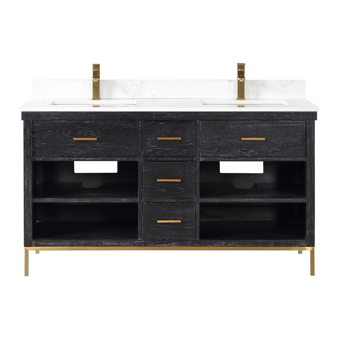 Kesia 60" Double Bathroom Vanity Set