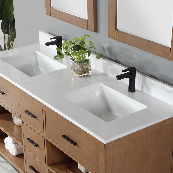 Kesia 60" Double Bathroom Vanity Set