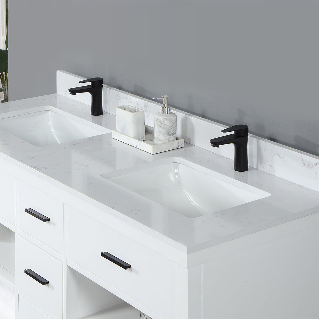 Kesia 60" Double Bathroom Vanity Set