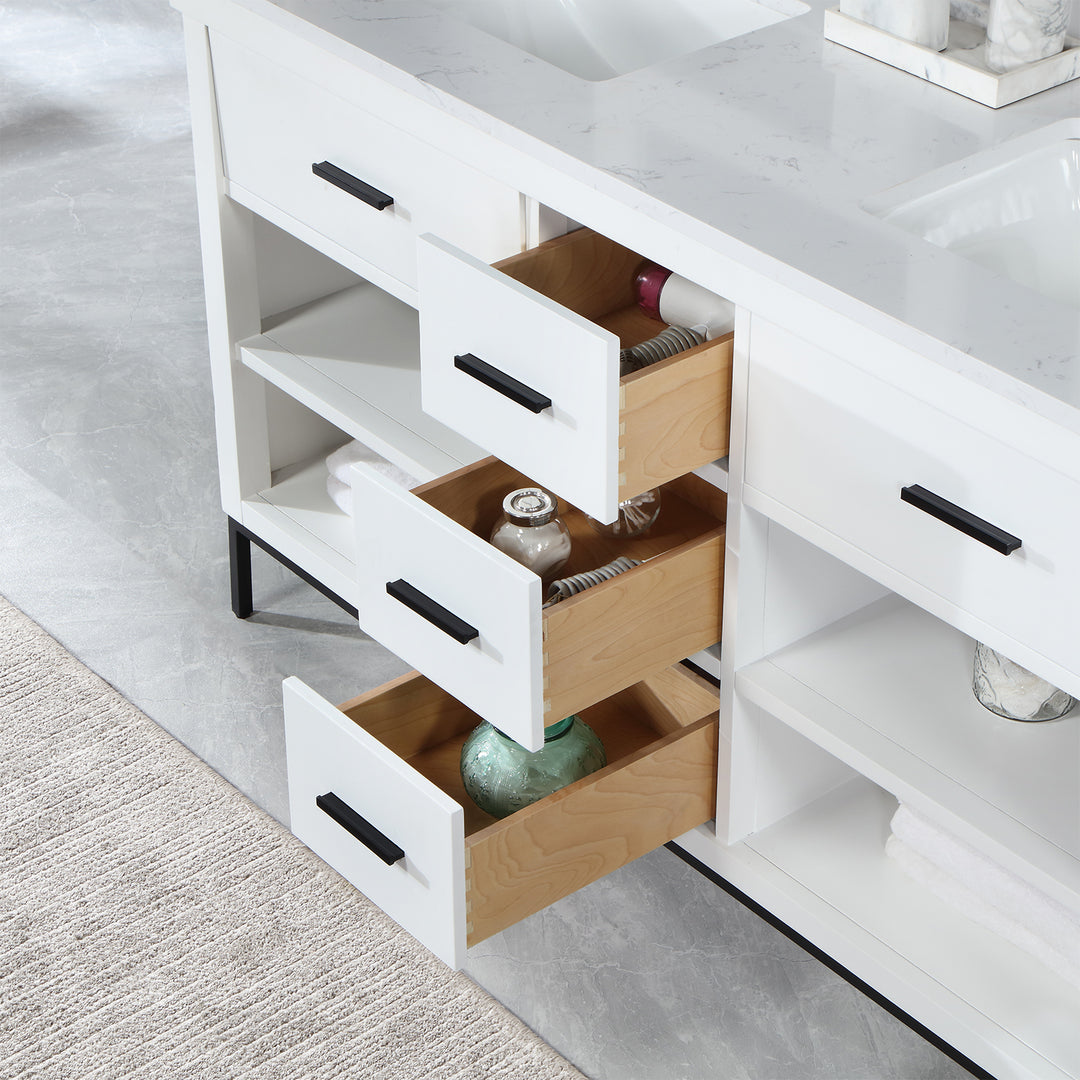 Kesia 60" Double Bathroom Vanity Set