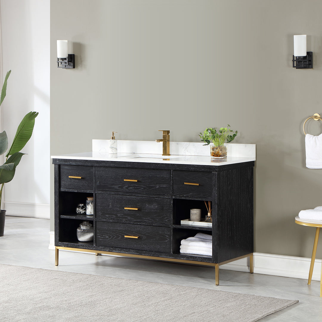 Kesia 60" Single Bathroom Vanity Set