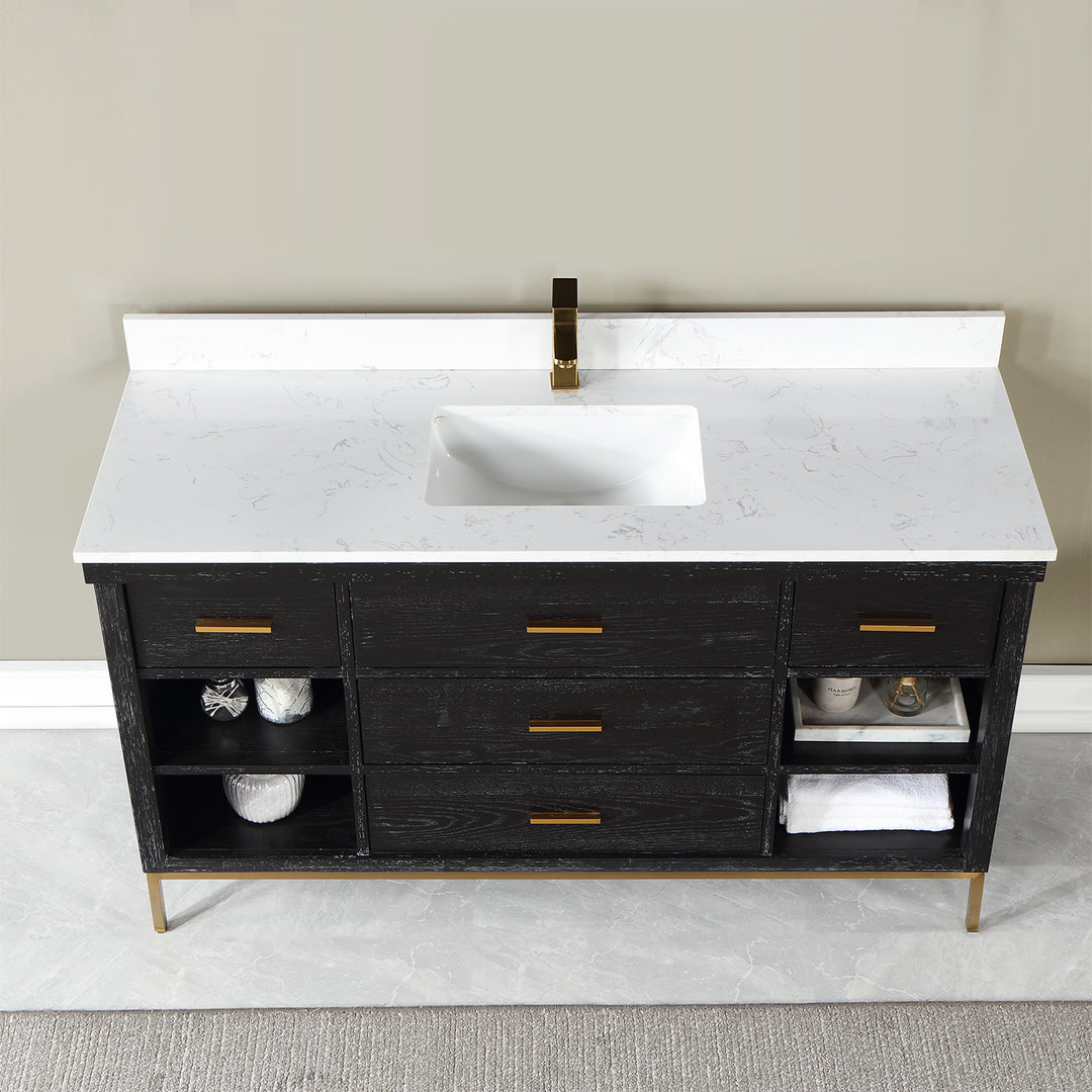 Kesia 60" Single Bathroom Vanity Set