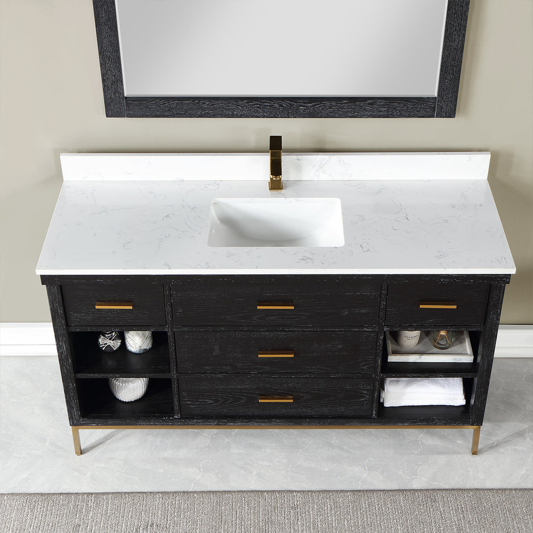Kesia 60" Single Bathroom Vanity Set