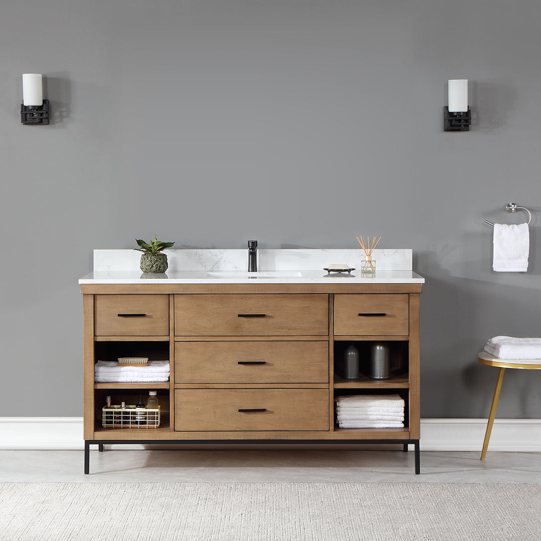Kesia 60" Single Bathroom Vanity Set