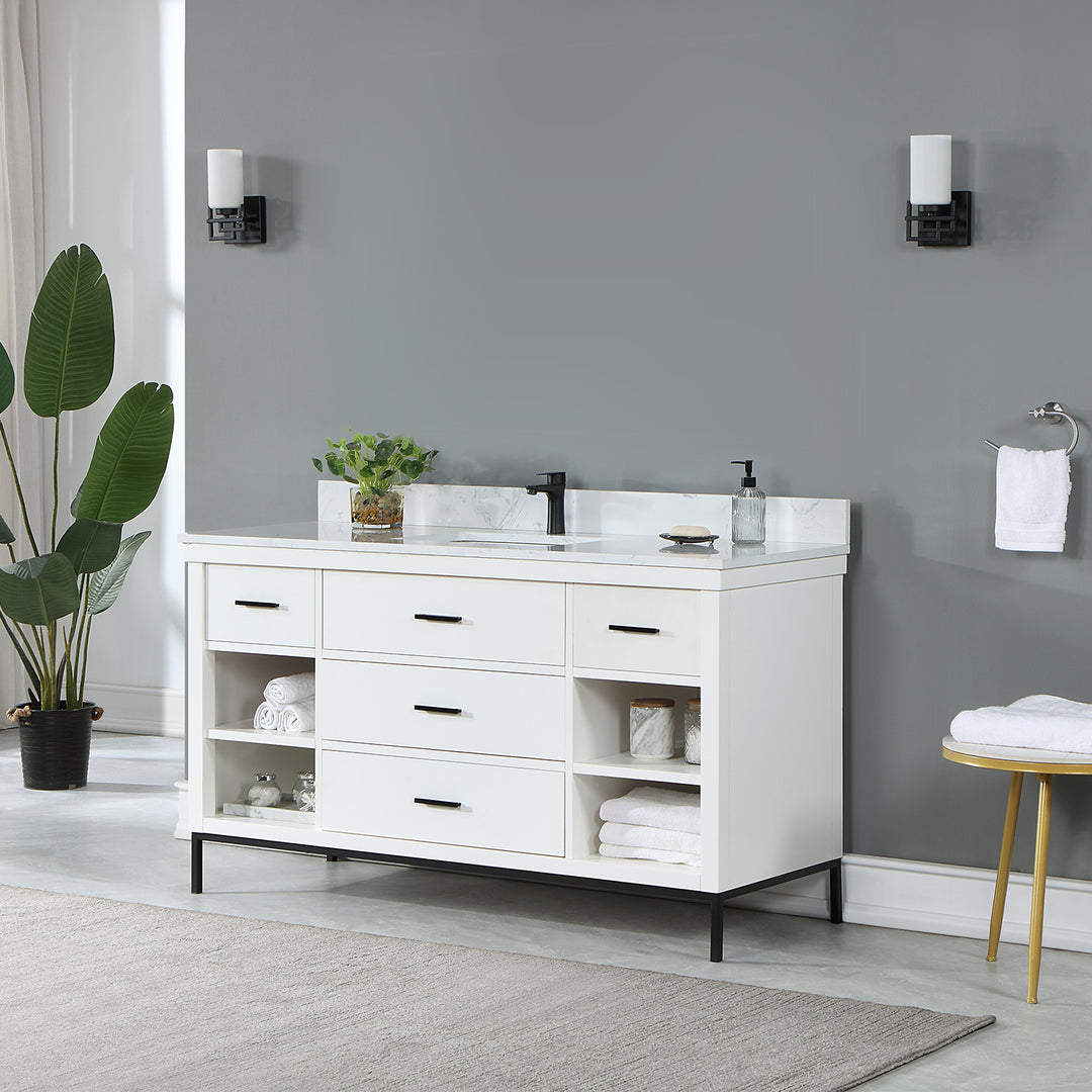 Kesia 60" Single Bathroom Vanity Set