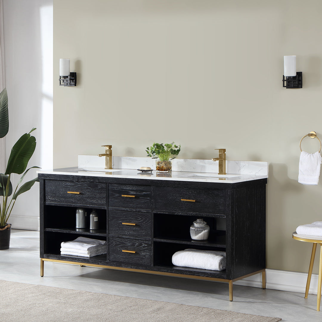Kesia 72" Double Bathroom Vanity Set