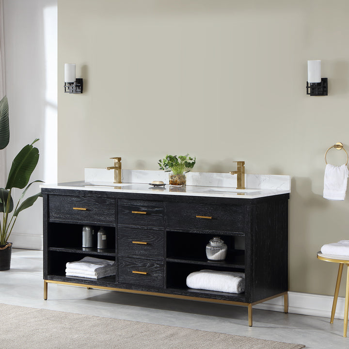 Kesia 72" Double Bathroom Vanity Set