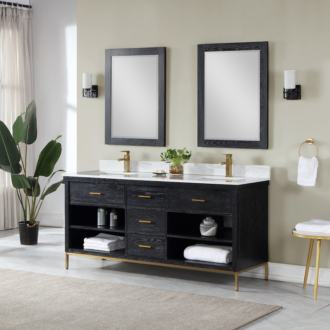 Kesia 72" Double Bathroom Vanity Set
