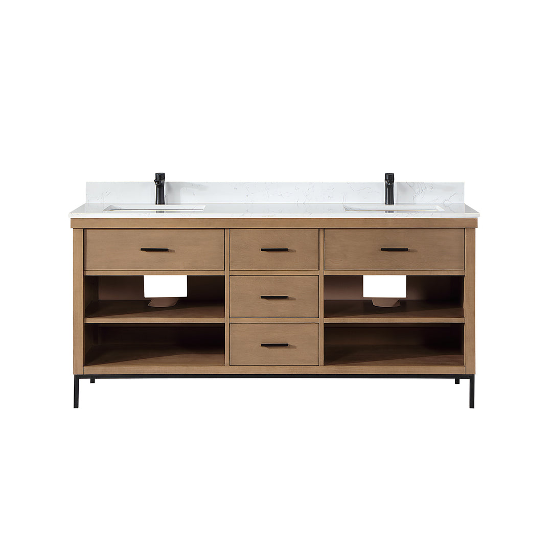 Kesia 72" Double Bathroom Vanity Set