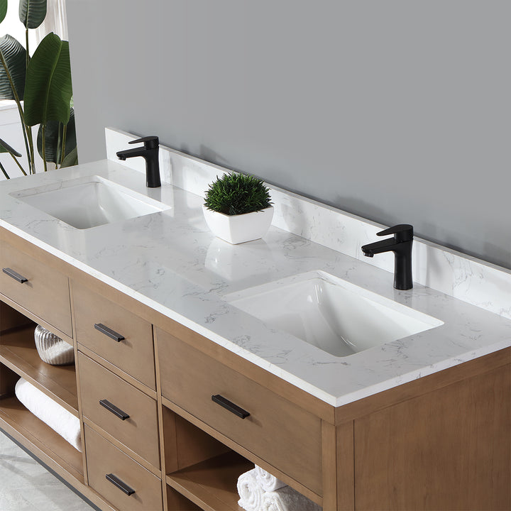 Kesia 72" Double Bathroom Vanity Set